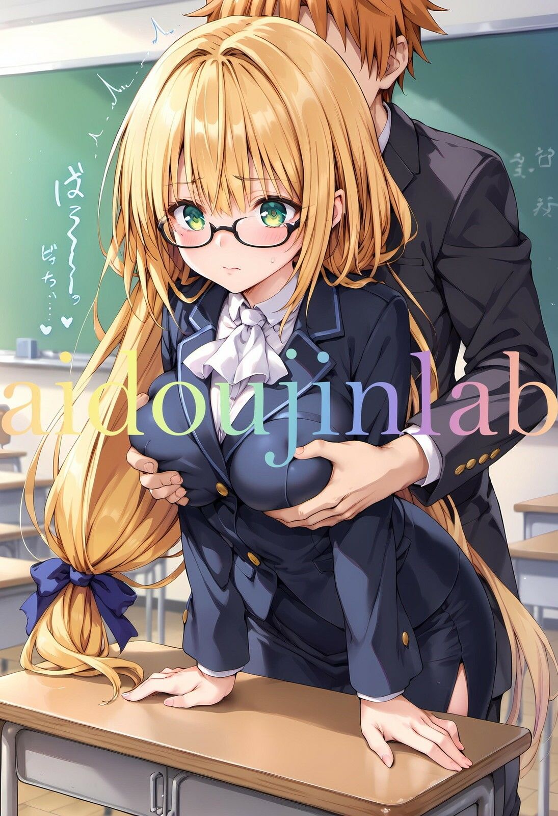 サンプル画像2:と〇ぶる 断れずに男子生徒の性処理をしてあげるテ〇アーユ先生(AI同人Lab) [d_452541]