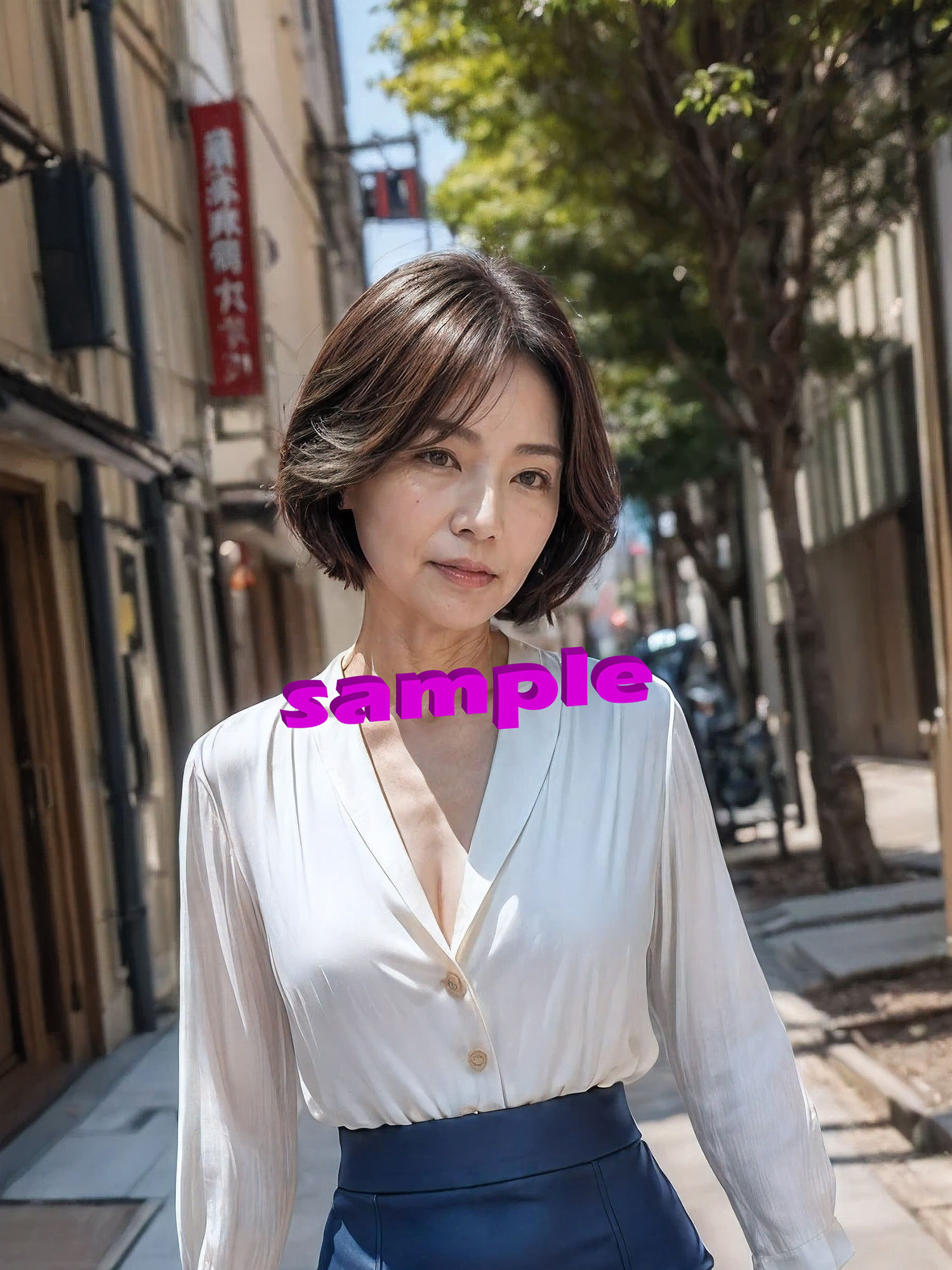 サンプル画像3:【AI】‘熟女を隠し撮り’古田朋子（50歳）(熟女コレクション) [d_452650]