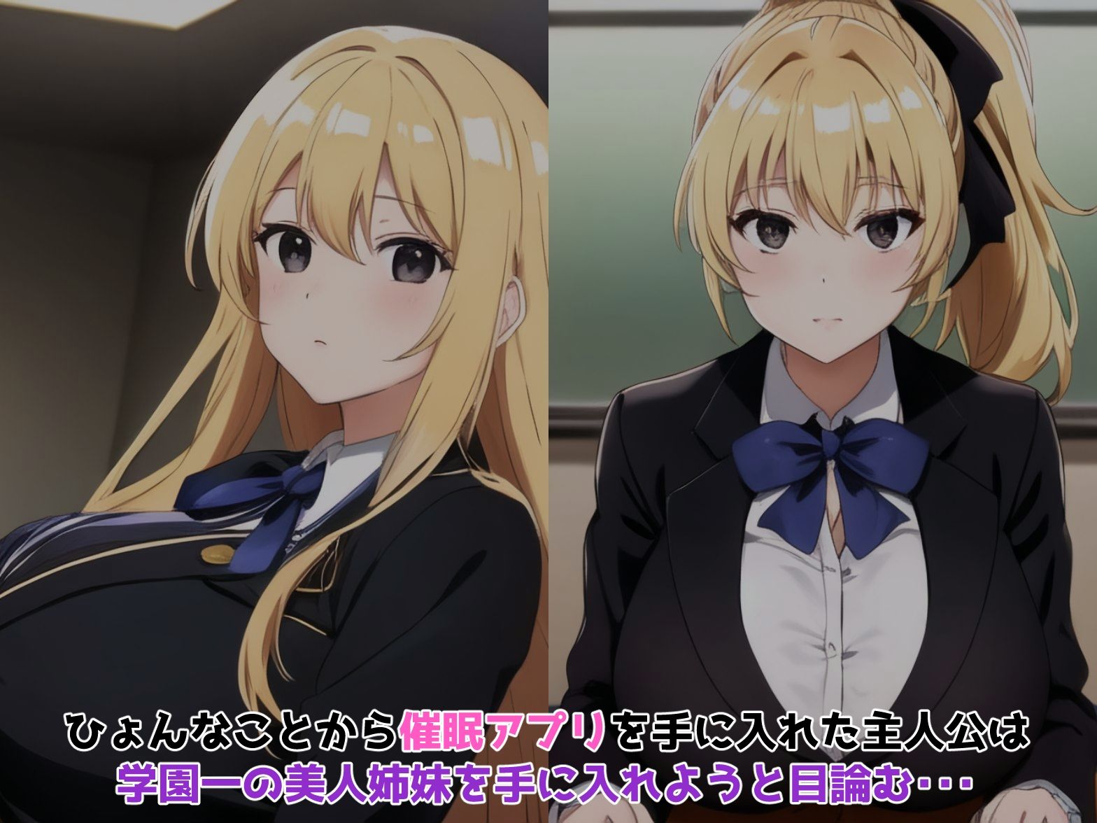 サンプル画像1:催〇アプリを手に入れた俺、世界を手に入れようと思います。【美人姉妹編】(NTR-Project) [d_452739]