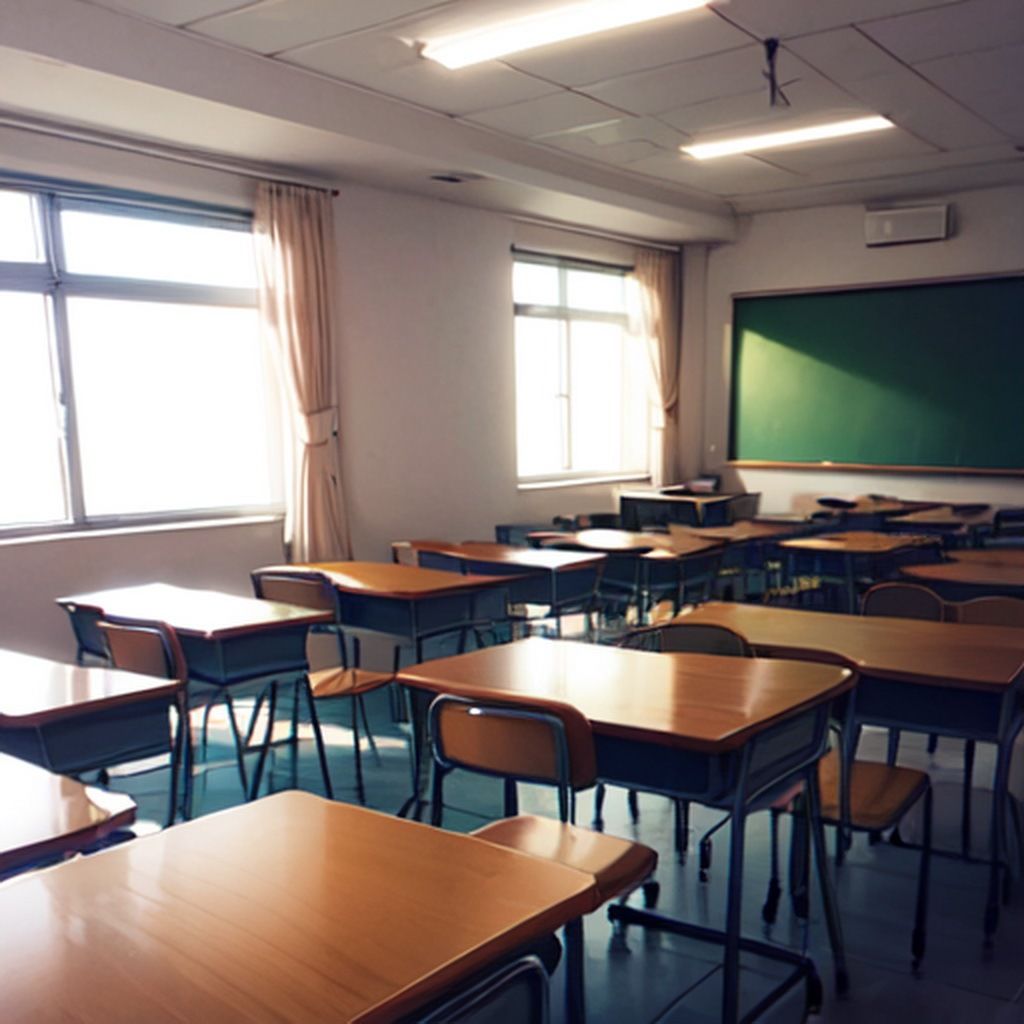 サンプル画像3:現代の教室 素材(豊川内角) [d_452791]