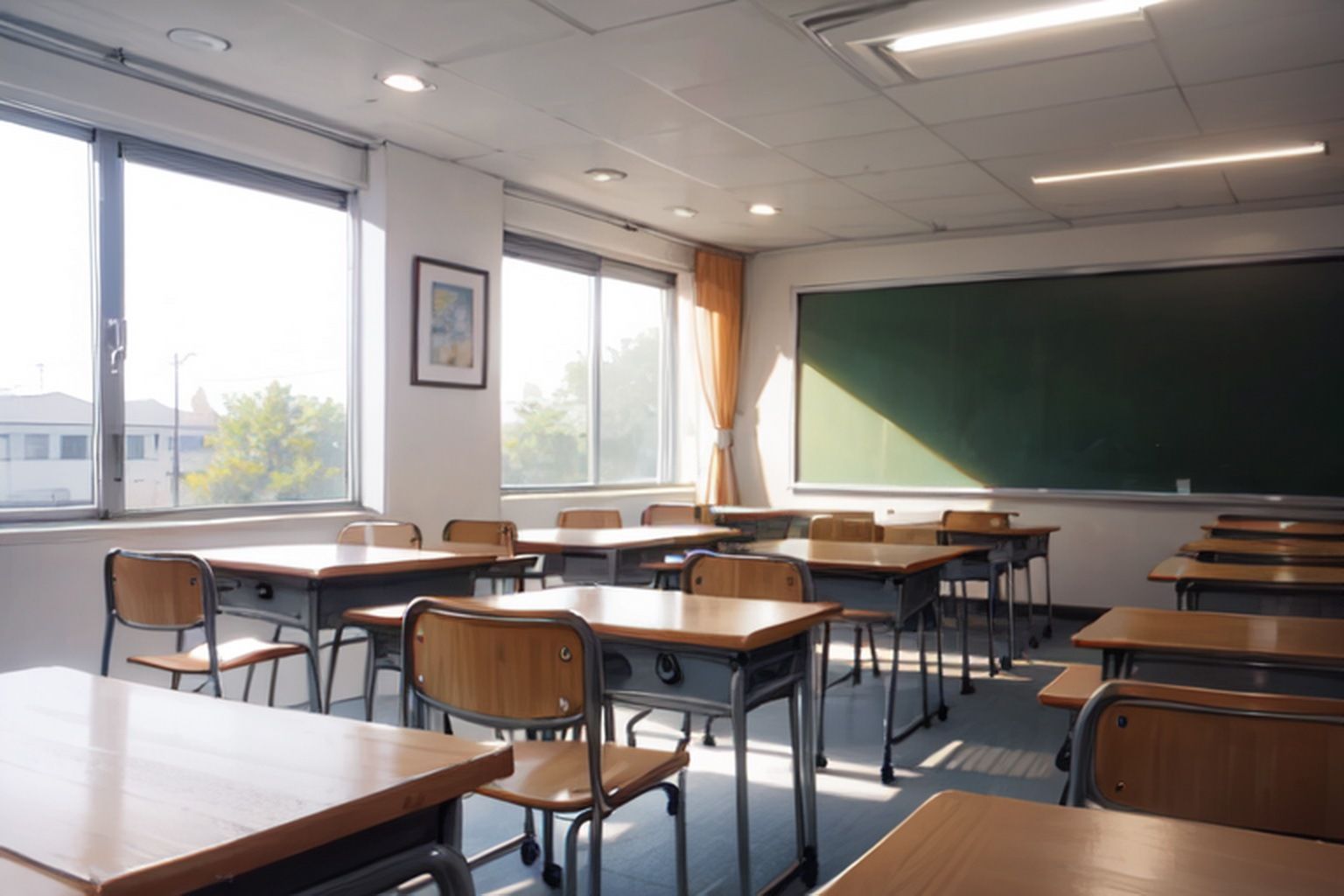 サンプル画像5:現代の教室 素材(豊川内角) [d_452791]