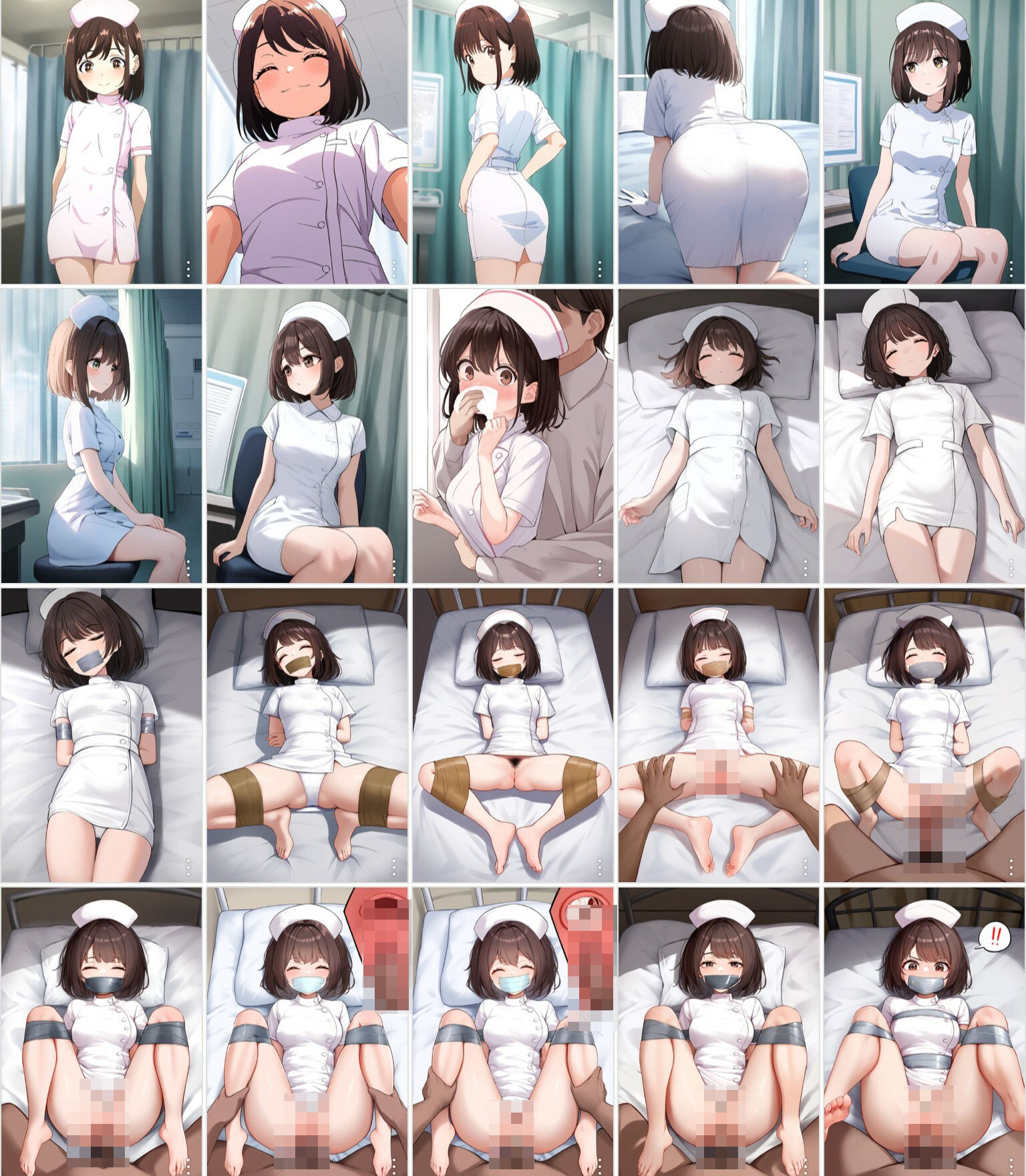 サンプル画像5:ガムテ拘束ナース【106枚】(なべゆき屋) [d_452877]