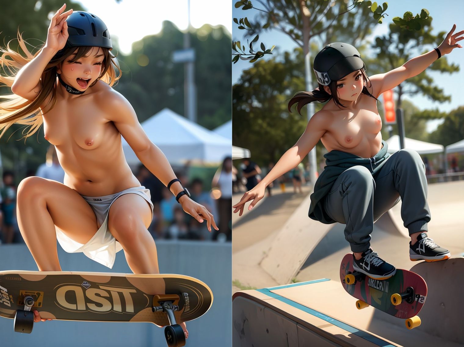 サンプル画像4:常識改変おっぱい丸出しで試合をしなければいけない女子アスリートオリジナルピックアップ画像集vol2 柔道 スケボー ビーチバレー スポーツクライミング 砲丸投げ編(AIいらすとアダルトフリーギャラリー) [d_452989]