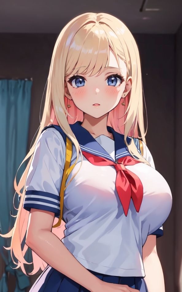 サンプル画像1:金髪ギャルJKと教室SEX(江愛  真紀) [d_453174]