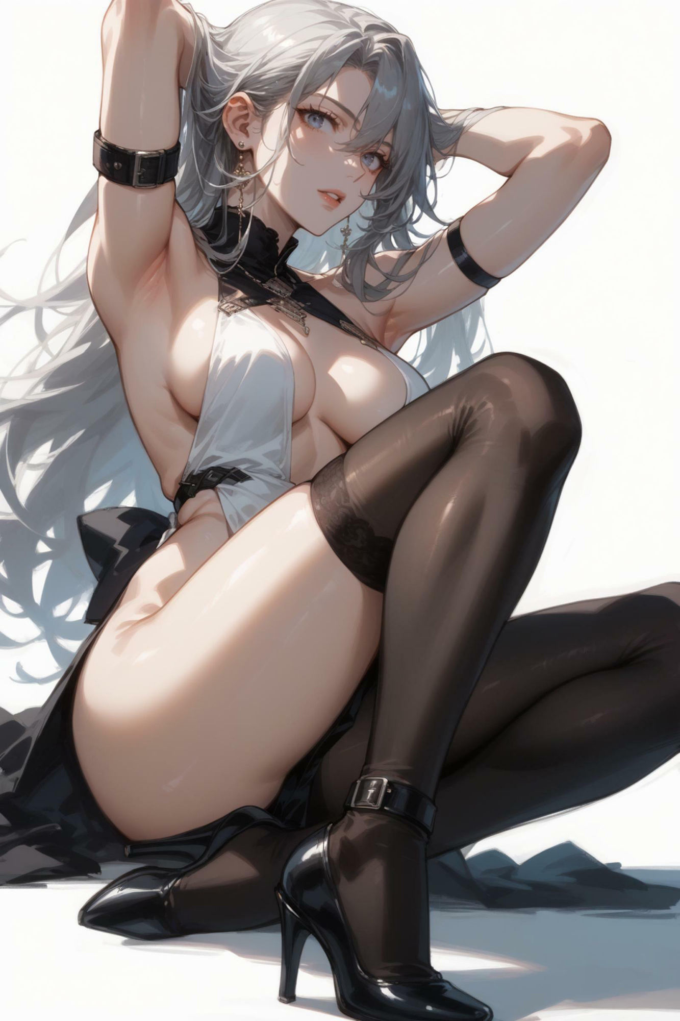 サンプル画像4:【500枚】銀髪の横(spoit) [d_453370]