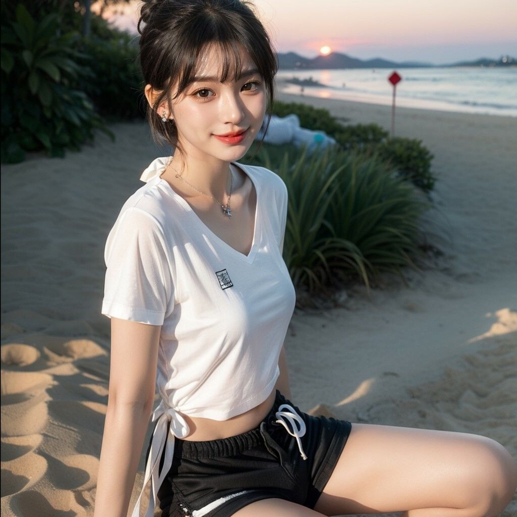 サンプル画像1:今からここでセックスしよ(AI美女図鑑) [d_453393]