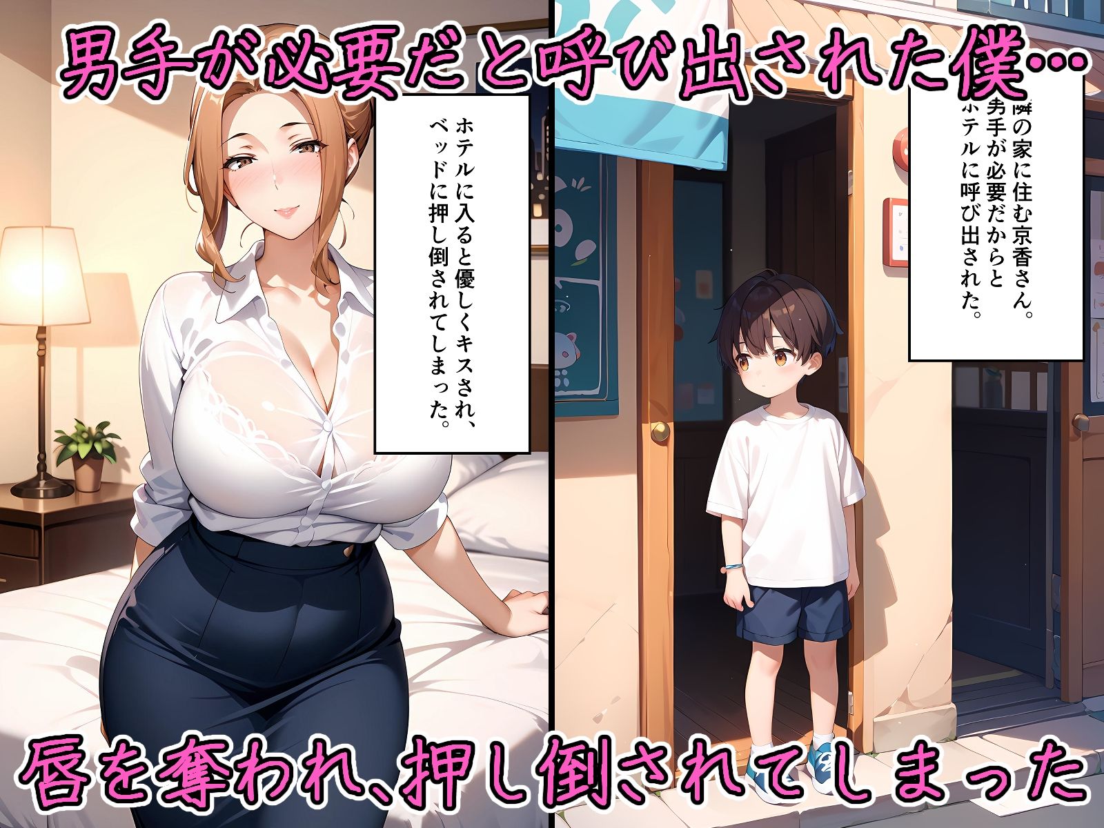 サンプル画像1:橘家の美人3人に逆レ〇プされちゃった僕。ママとお姉ちゃんと幼馴染と(ガンジーガム) [d_453402]