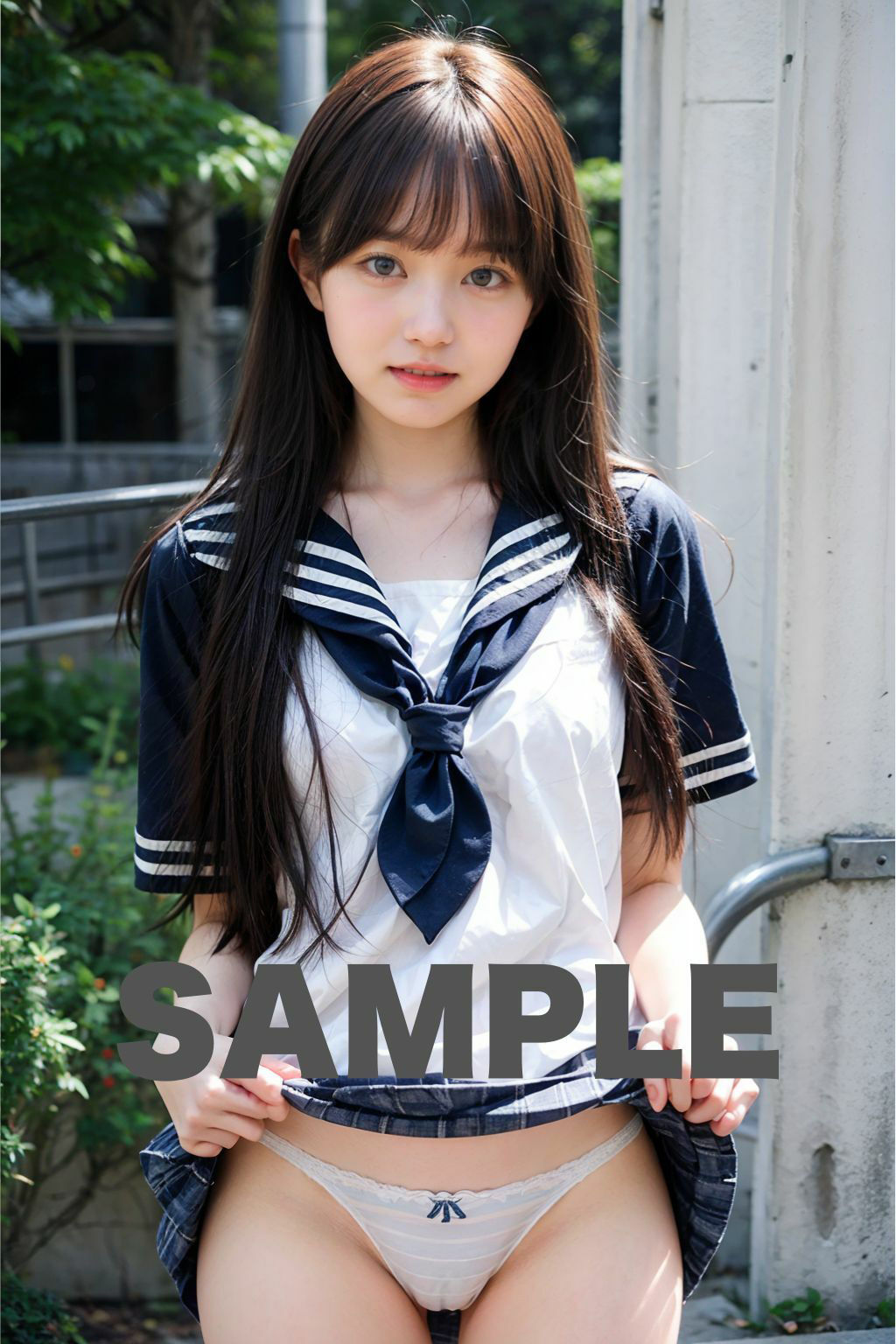 サンプル画像4:女子校生の裸と開脚(孕ませパラダイス) [d_453413]