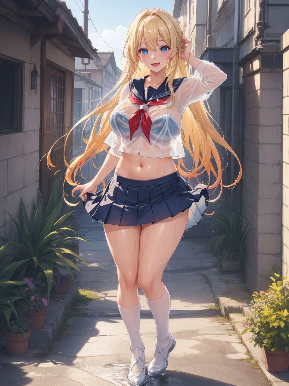 サンプル画像1:シースルーセーラ服美少女〜AIイラスト集〜(くりきんとん) [d_453443]