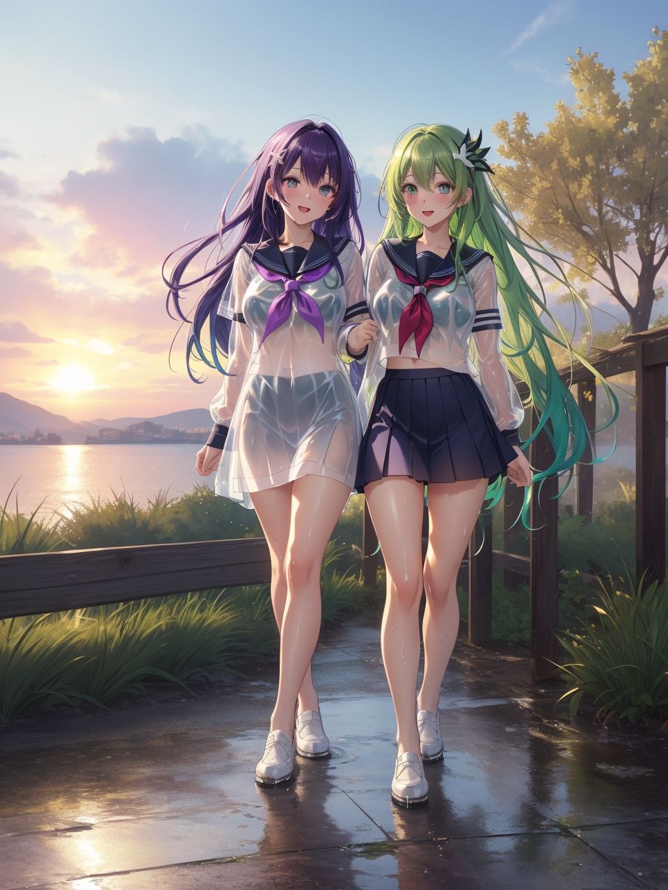 サンプル画像3:シースルーセーラ服美少女〜AIイラスト集〜(くりきんとん) [d_453443]