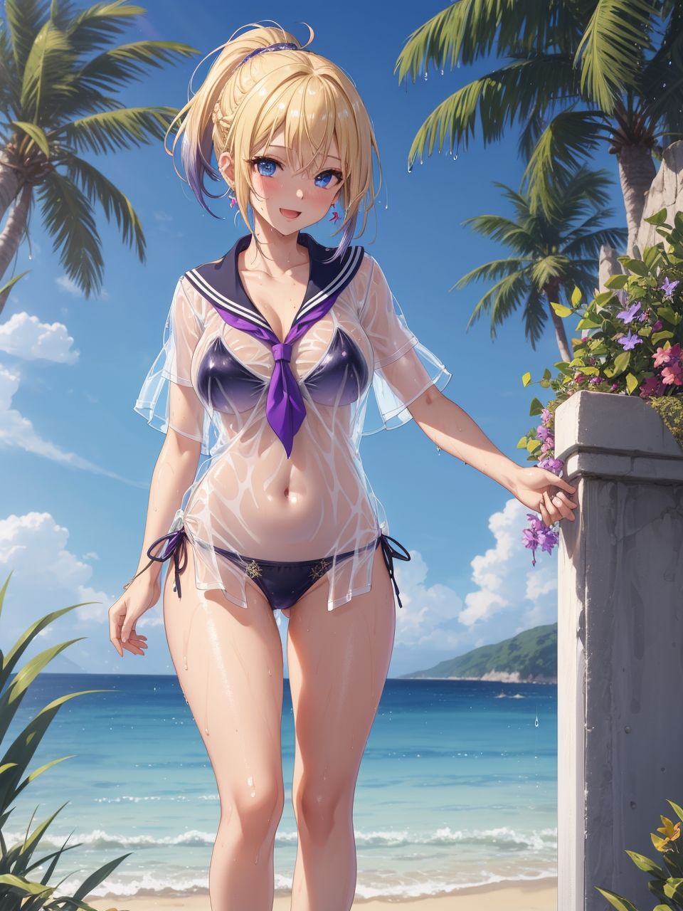 サンプル画像4:シースルーセーラ服美少女〜AIイラスト集〜(くりきんとん) [d_453443]