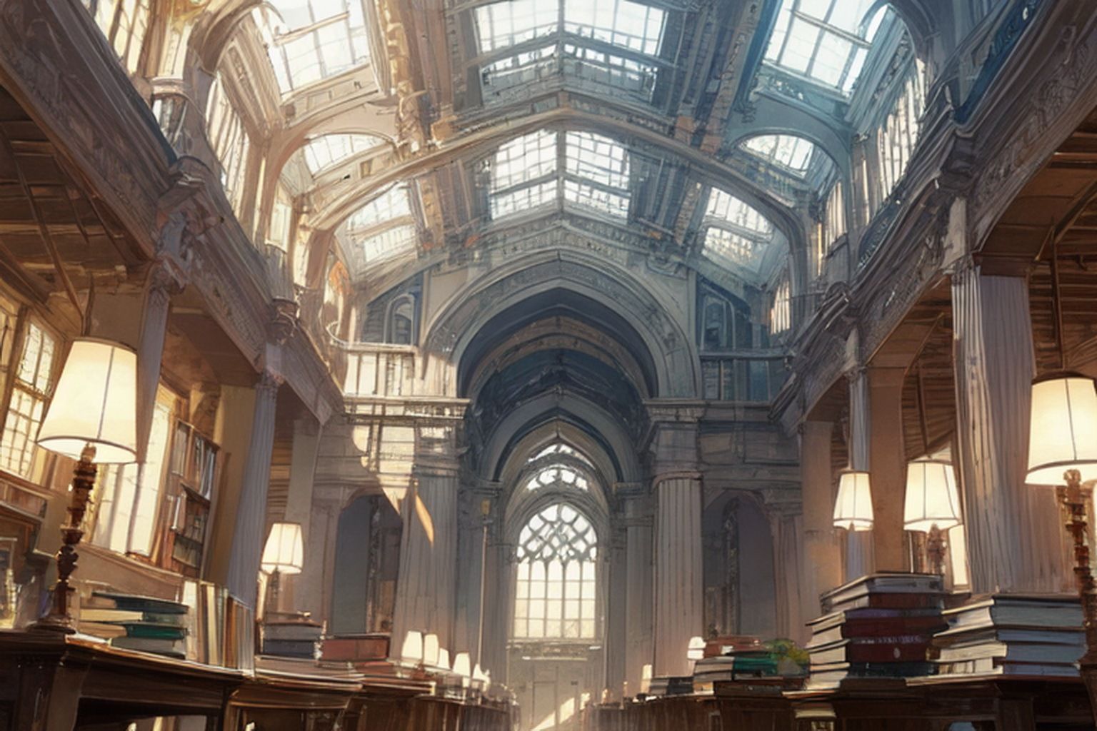 サンプル画像6:魔法学園/プール・図書室 素材(豊川内角) [d_453520]