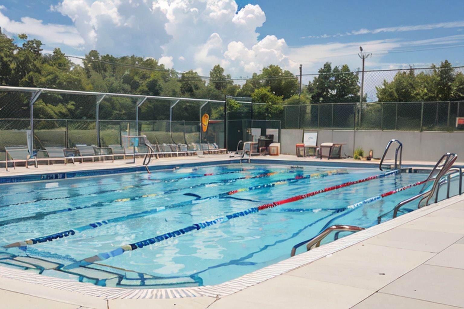 サンプル画像4:現代/プール・体育館・図書室 素材(豊川内角) [d_453526]