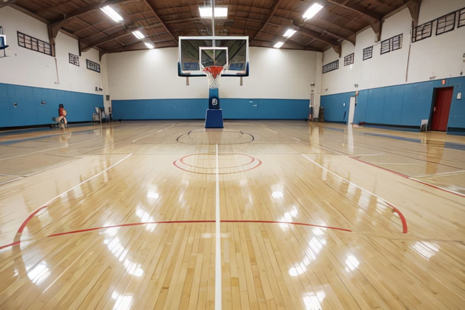 サンプル画像6:現代/プール・体育館・図書室 素材(豊川内角) [d_453526]