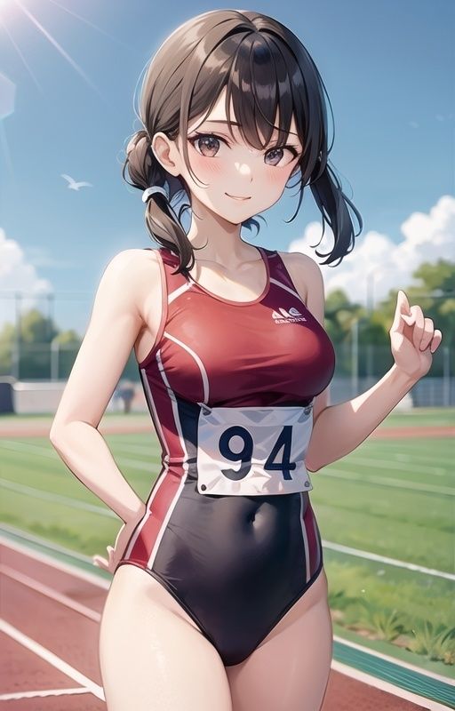 サンプル画像1:汗だく陸上娘のビショ濡れエッチ – 媚薬で感度MAX！突きまくって絶頂アクメ！(ai生成で中出し天国) [d_453556]