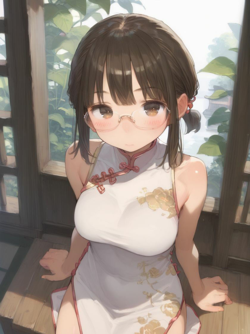 サンプル画像4:ポニテのお姉さん(汐風と遊園地) [d_453726]