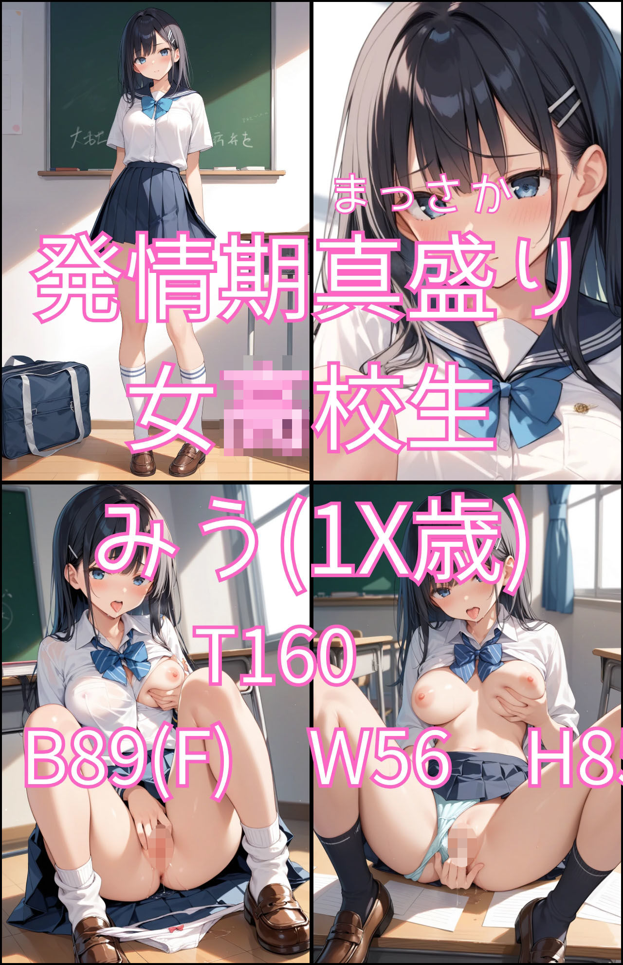 サンプル画像5:「発情期女子校生みう」JK制服で常に着衣性交！(カワイイ法人SJMアニメ) [d_453740]