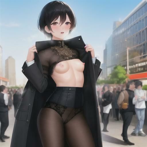 サンプル画像2:黒髪ショートレイヤーちゃんのどこでも露出！！(まんまんちん) [d_453760]