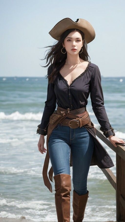 サンプル画像1:パイレーツコスでパシャリ写真集(666のAI美女倶楽部) [d_453787]