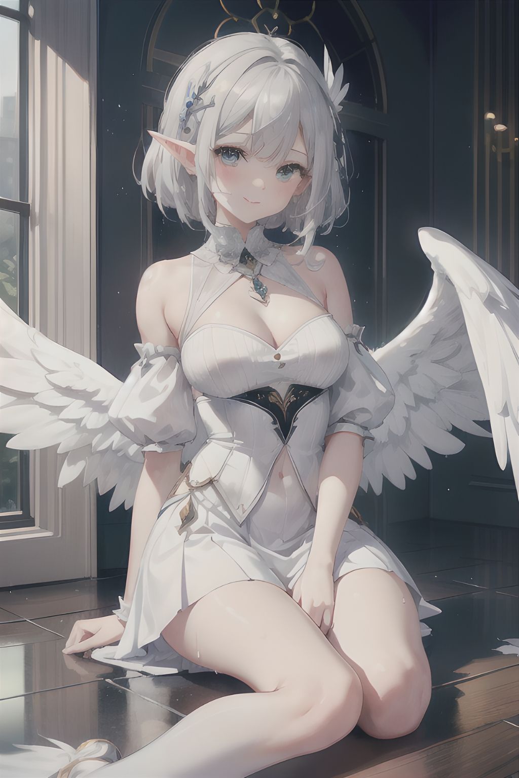 サンプル画像5:可愛いエルフちゃんのイラスト集(AIイラストファクトリー) [d_453826]