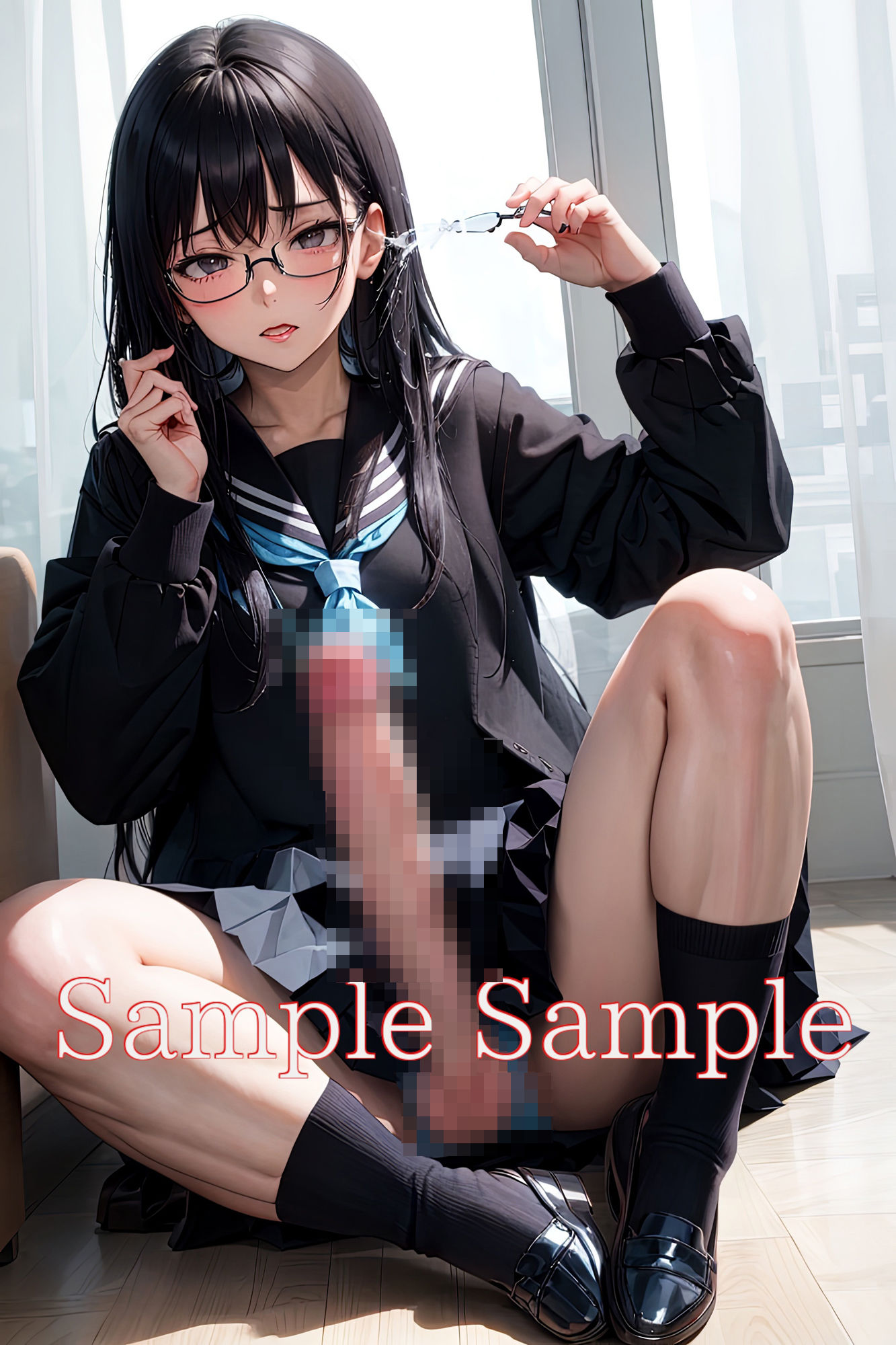 サンプル画像3:ふたなりパンチラノーパン制服少女(味噌ごぼう) [d_453846]