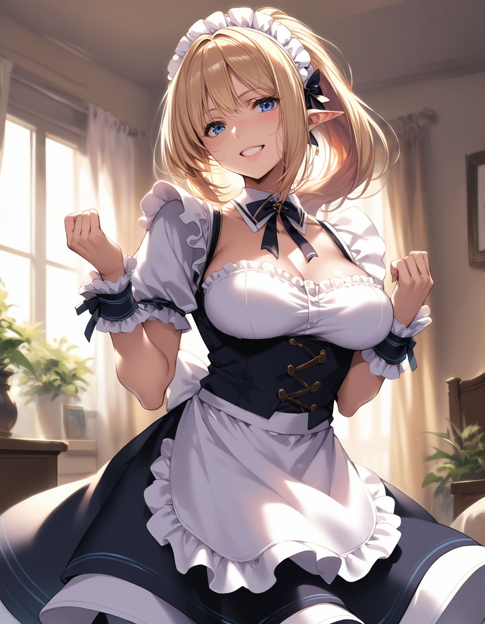 サンプル画像1:金髪エルフのメイドさんの誘惑2(ブービータン) [d_453869]