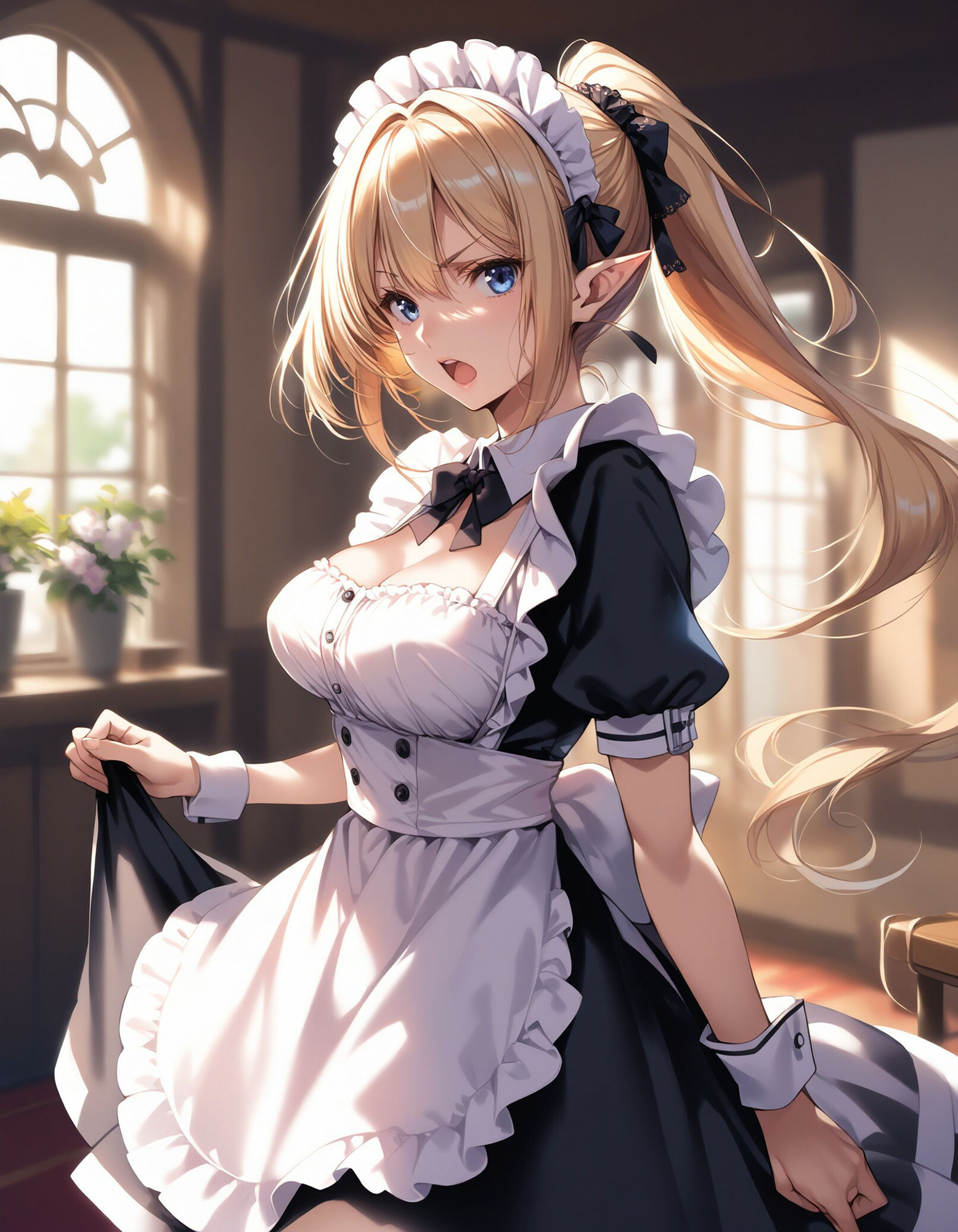 サンプル画像2:金髪エルフのメイドさんの誘惑2(ブービータン) [d_453869]