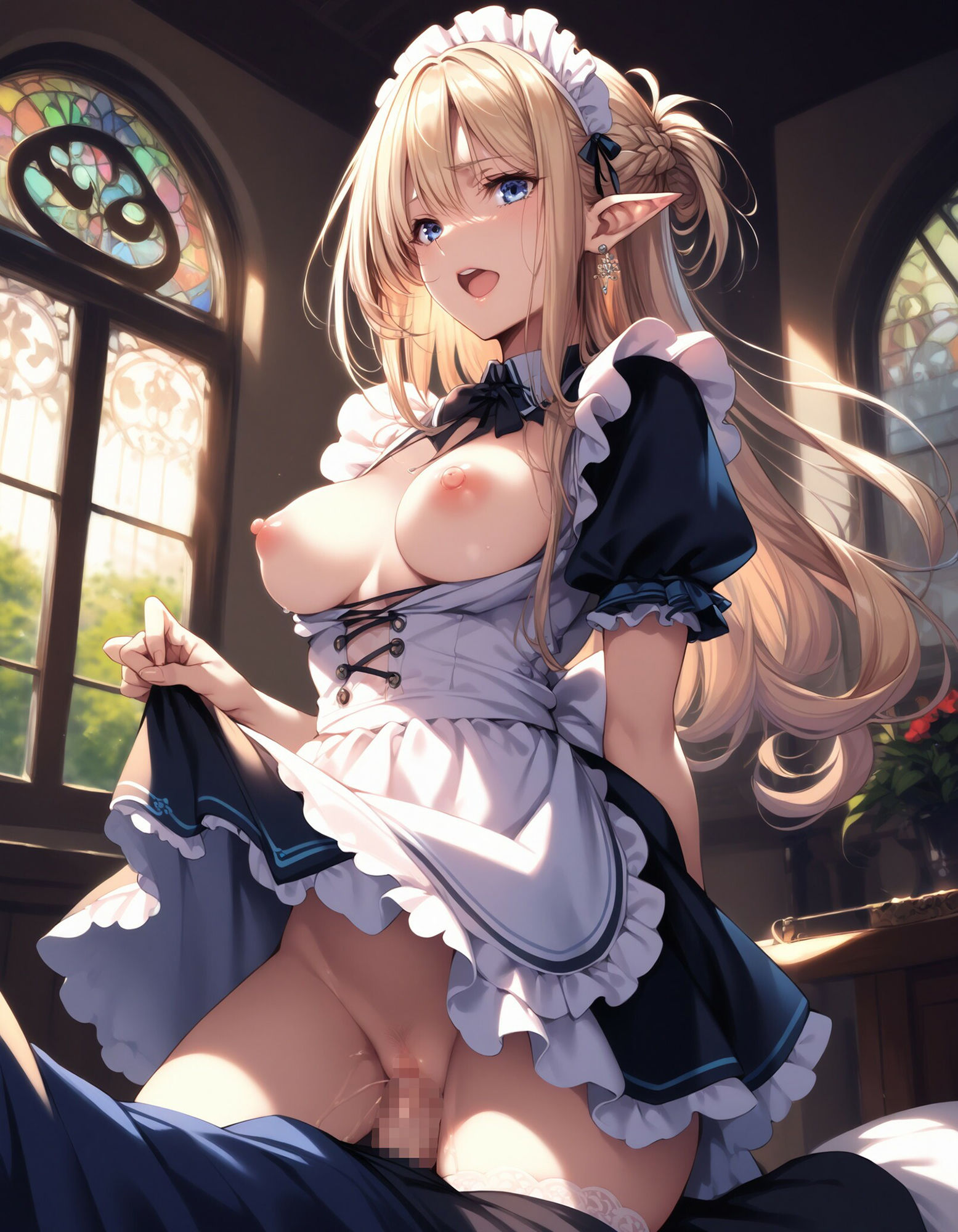 サンプル画像3:金髪エルフのメイドさんの誘惑2(ブービータン) [d_453869]