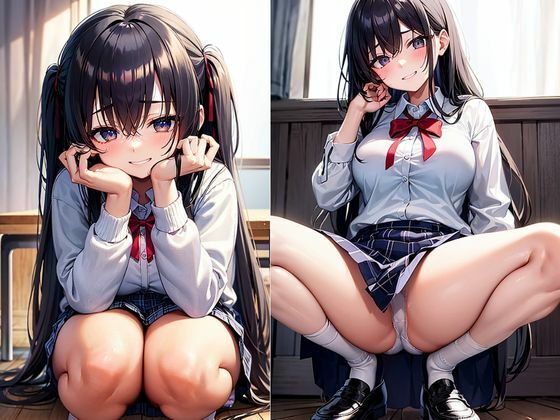 サンプル画像1:大胆なポーズで迫ってくる淫乱女生徒(灼熱の絶対零度) [d_453916]