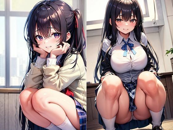 サンプル画像2:大胆なポーズで迫ってくる淫乱女生徒(灼熱の絶対零度) [d_453916]