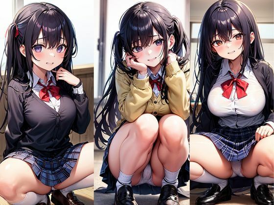 サンプル画像3:大胆なポーズで迫ってくる淫乱女生徒(灼熱の絶対零度) [d_453916]