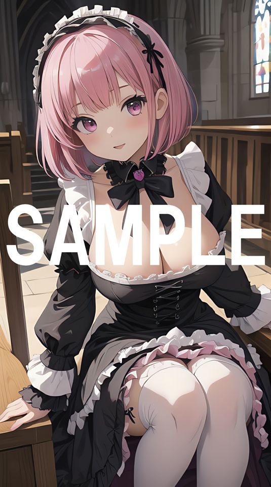 サンプル画像1:パンツ見せ娘！ ゴスロリ(練乳まみれ) [d_453972]