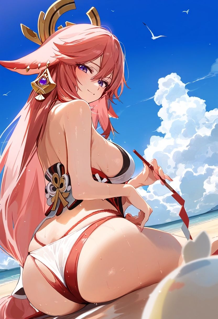 サンプル画像1:原◯ 八重◯子水着・制服グラビア画像集(ぱーぷるでい) [d_454084]