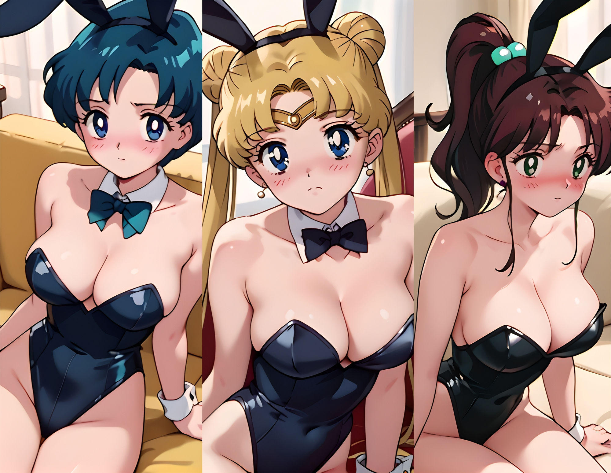 サンプル画像2:セーラー戦士 コスプレ 亜美・うさぎ・まこと(テケテケ) [d_454142]