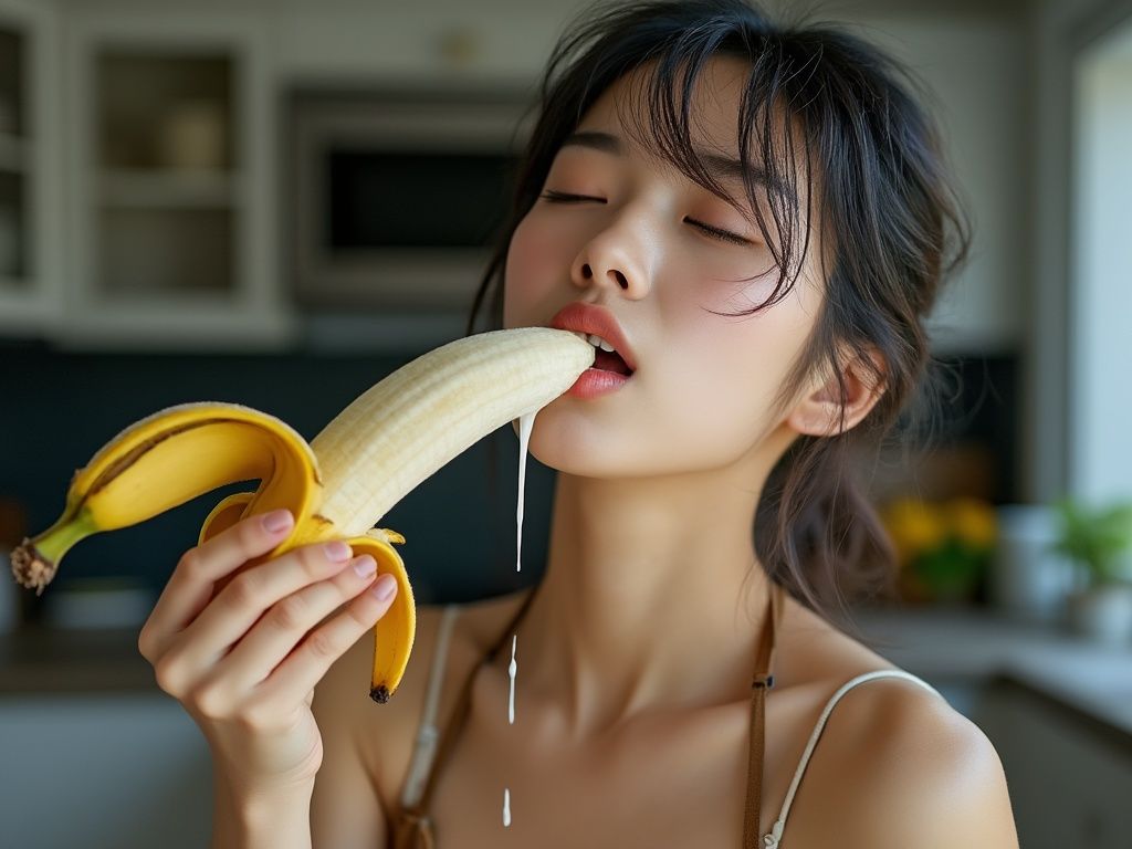 サンプル画像1:バナナと欲求不満の主婦(もう限界) [d_454454]