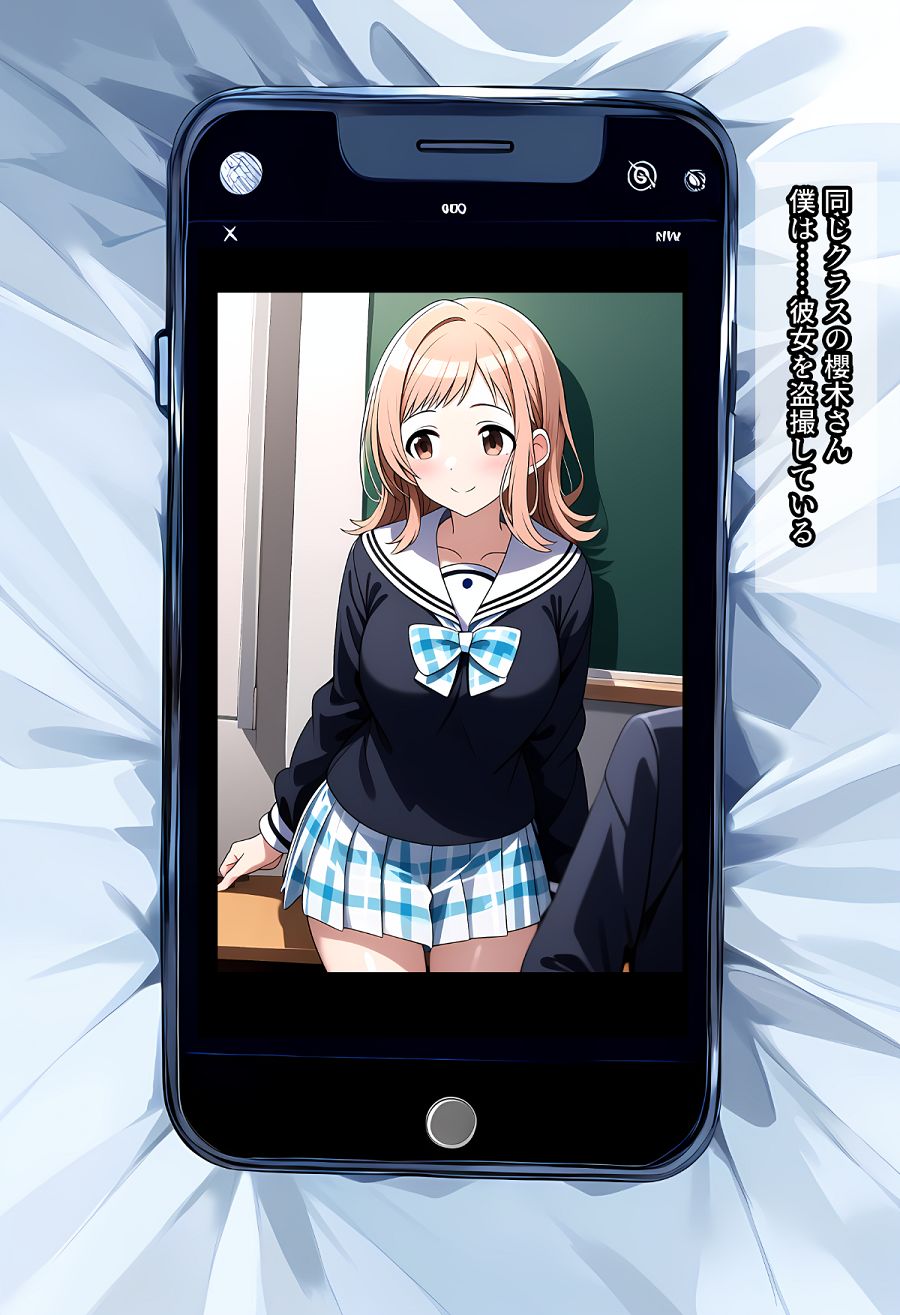 サンプル画像1:同級生の櫻木さんを盗撮して脅迫した話(相田ナリラ) [d_454473]