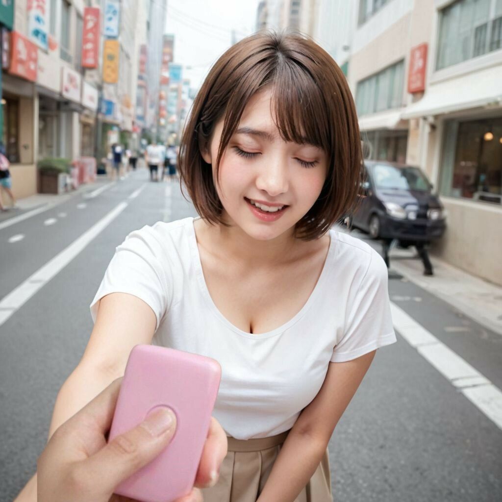 サンプル画像1:先輩女子に遠隔ローター（リモバイ）操作を頼まれた件(AI美エロ) [d_454708]