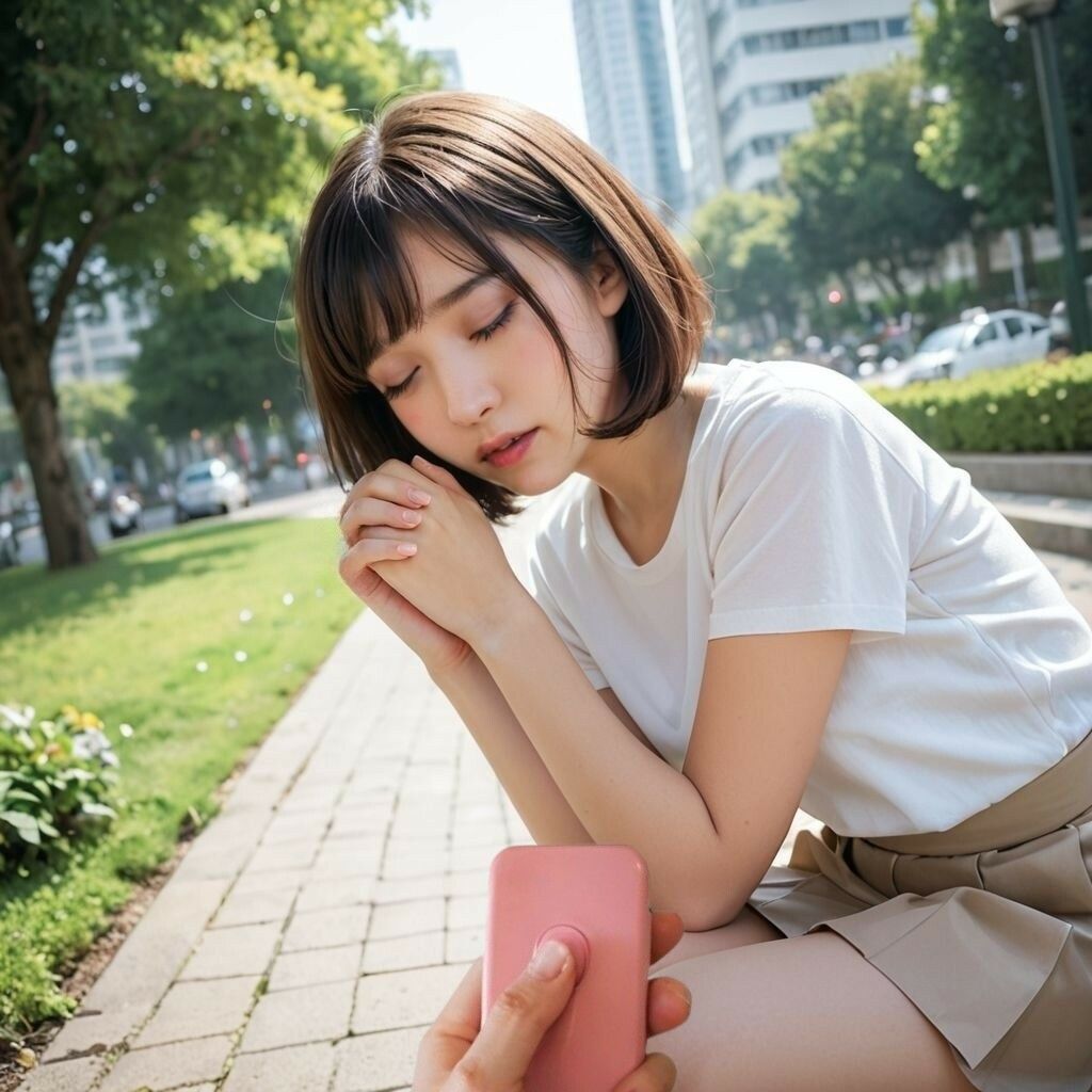 サンプル画像6:先輩女子に遠隔ローター（リモバイ）操作を頼まれた件(AI美エロ) [d_454708]