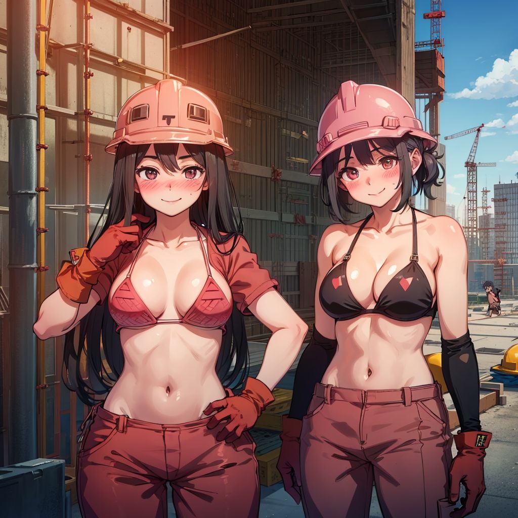 サンプル画像3:現場女子はビキニです「人手不足なもので…」(美) [d_454721]