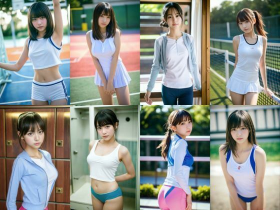 サンプル画像1:脱がす写真集 スポーツ編(AI SONA) [d_454781]