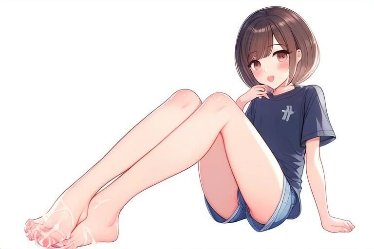 サンプル画像6:黒髪ショートカットの女の子の足コキ〜気持ちいいこといっぱい〜(晴耕雨読) [d_454807]