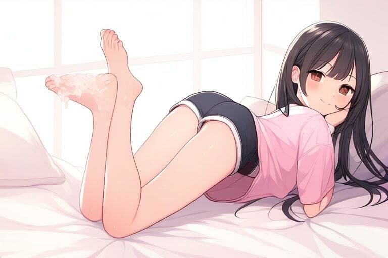 サンプル画像4:ホットパンツの足コキ彼女〜ちょっぴりSな後輩〜(晴耕雨読) [d_454809]