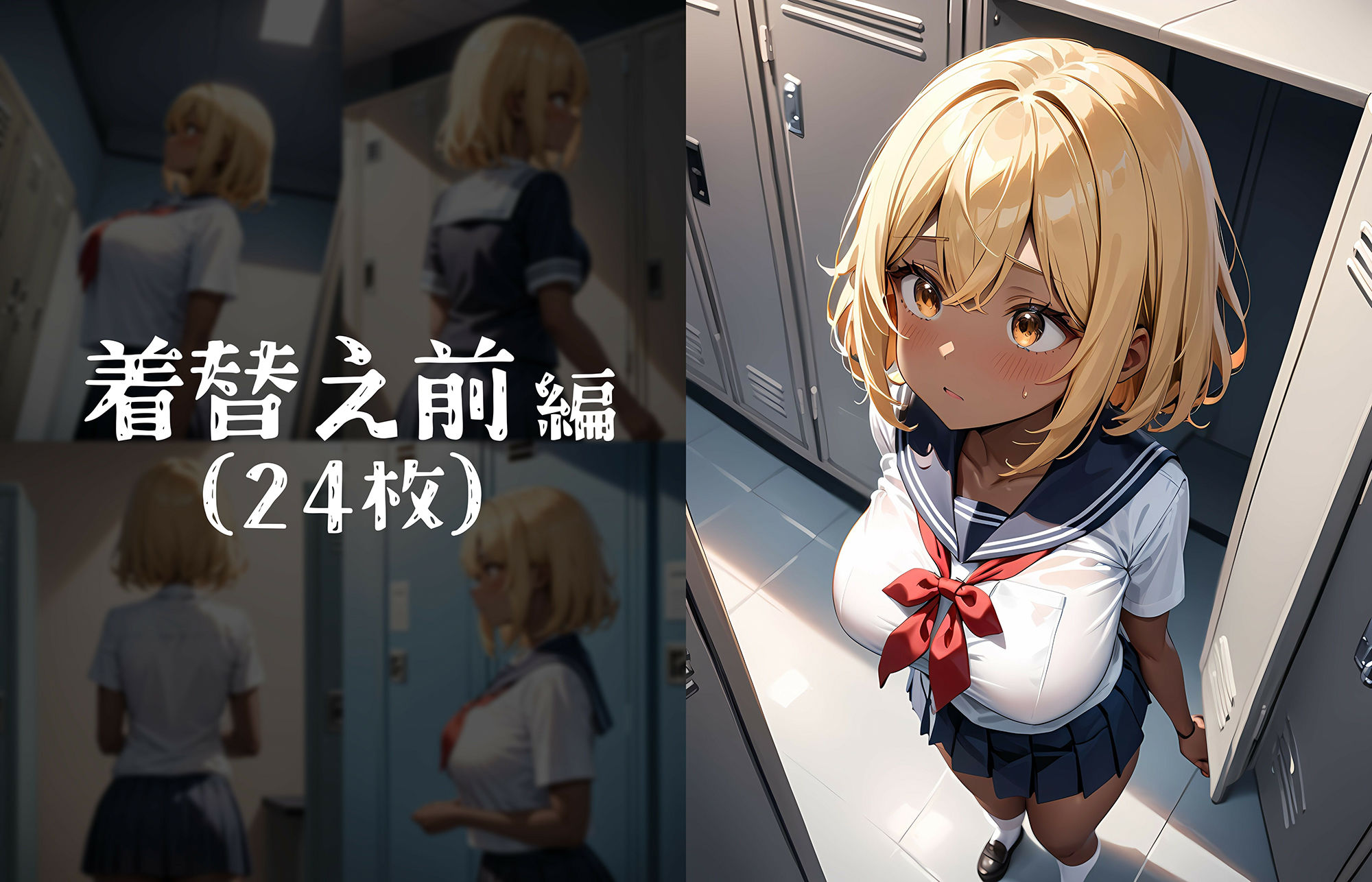 サンプル画像2:オタクの自分に優しく接してくれるクラスで一番可愛いギャルの生着替え、ブラチラ、パンチラシーンを覗き見し放題。盗撮＆下着フェチ 美麗CG 288枚(虹色パレット) [d_454816]