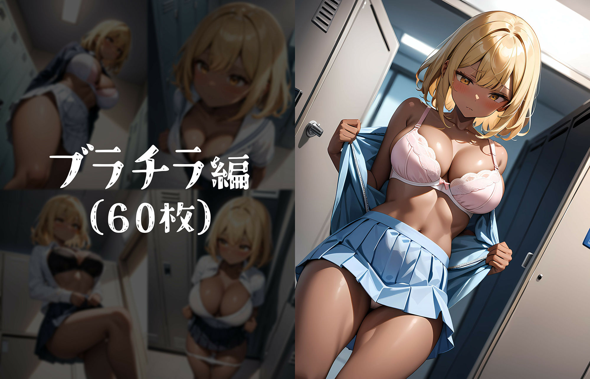 サンプル画像3:オタクの自分に優しく接してくれるクラスで一番可愛いギャルの生着替え、ブラチラ、パンチラシーンを覗き見し放題。盗撮＆下着フェチ 美麗CG 288枚(虹色パレット) [d_454816]