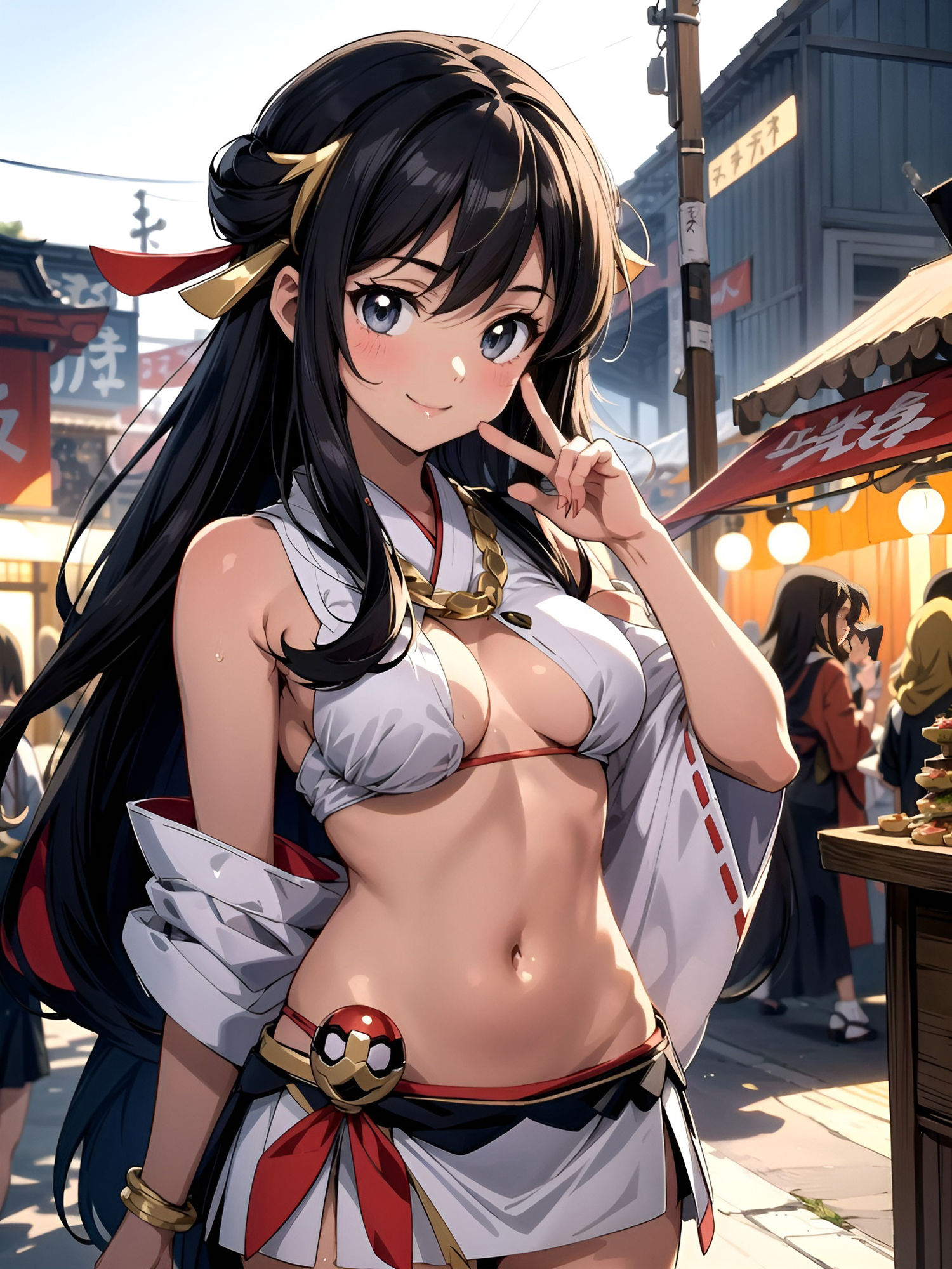 サンプル画像1:伝統的な祭りという言い訳でエッチな事をさせられる女子たち。(フェチコン) [d_454862]