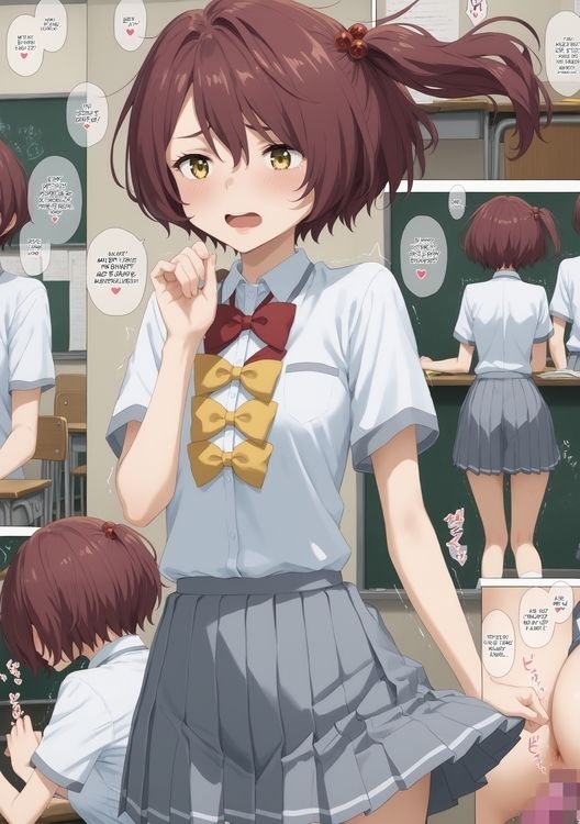 サンプル画像1:小鞠 知◯のえっちな一日(AI同人部) [d_454872]