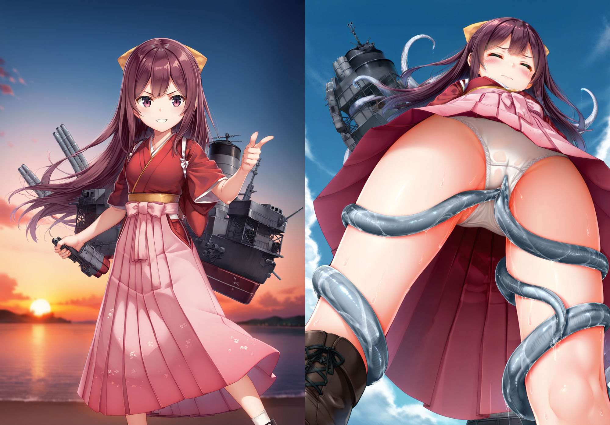 サンプル画像2:敗これ 深海忌雷の餌食になった艦〇たち(絵心あいのAI生成アトリエ) [d_455195]