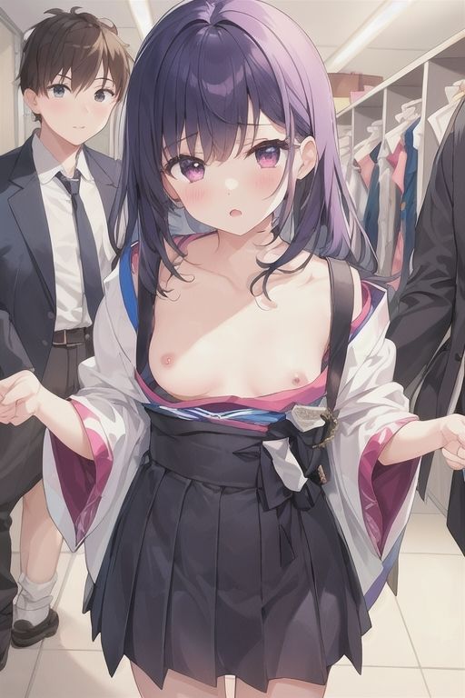 サンプル画像2:更衣室が男女共用？！かわいいおっぱい見放題！イラスト集4(はるはるぽん) [d_455478]