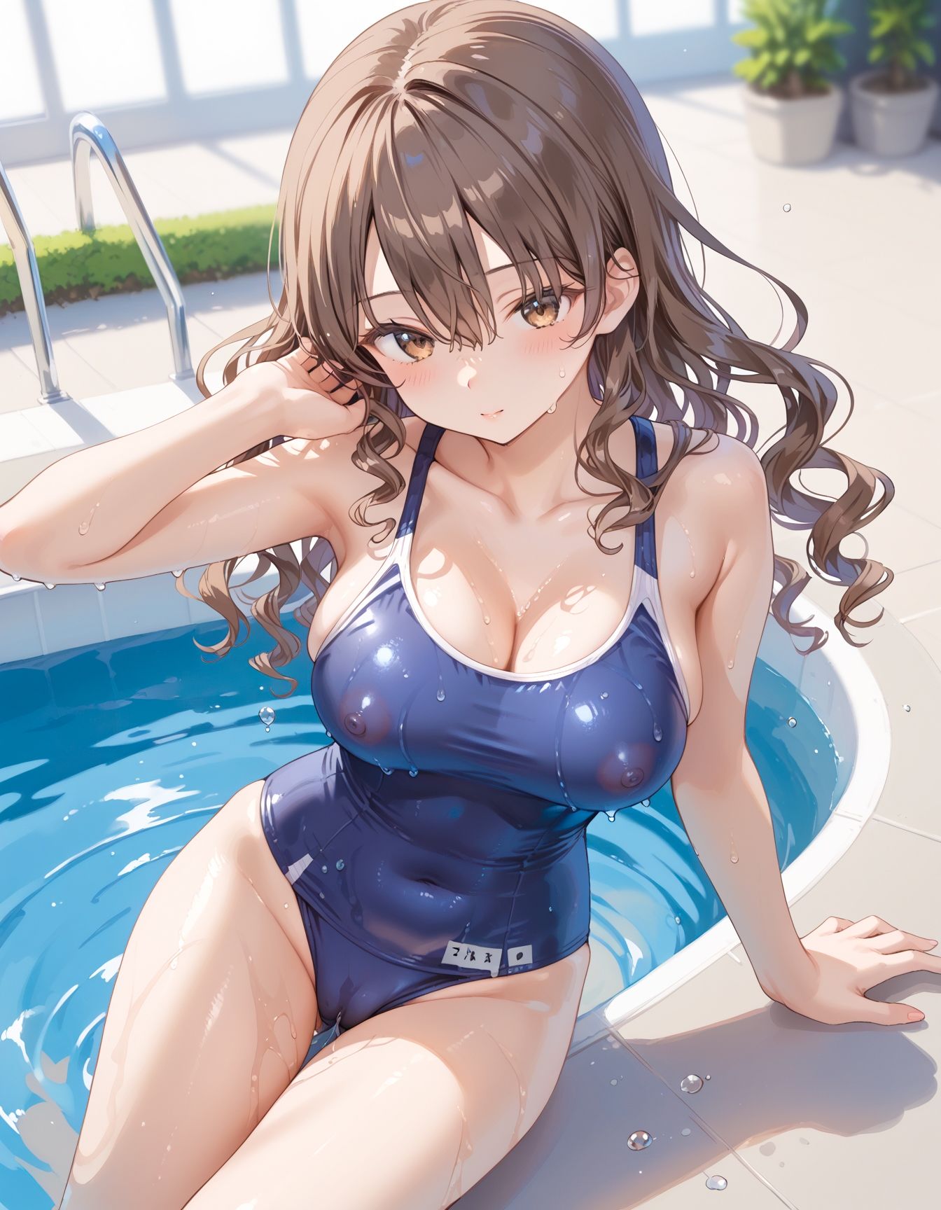 サンプル画像2:各クラスの1軍女子が、スク水や競泳水着でデカチンの先輩や彼氏にバチボコに中出しされてメス堕ちしちゃった件w 2(ぐらびあるび〜すと) [d_455523]