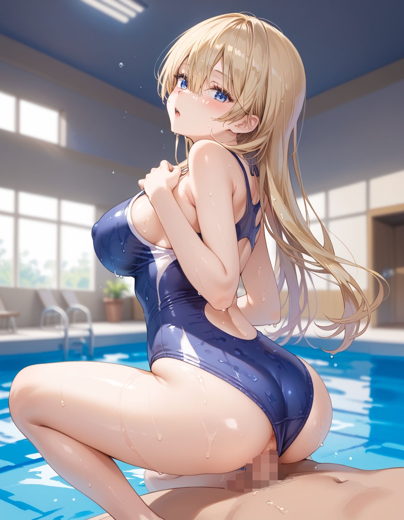 サンプル画像2:各クラスの1軍女子が、スク水や競泳水着でデカチンの先輩や彼氏にバチボコに中出しされてメス堕ちしちゃった件w 3(ぐらびあるび〜すと) [d_455527]